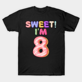 Kids 2011 8th Birthday Sweet I'm 8 Donut Gift T-Shirt